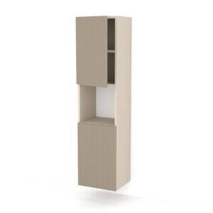 Multi 14VB Mobile multiuso, verticale, 2 ante cannettate e vano a giorno 36x30h144