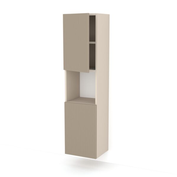 Multi 14VB Mobile multiuso, verticale, 2 ante cannettate e vano a giorno 36x30h144